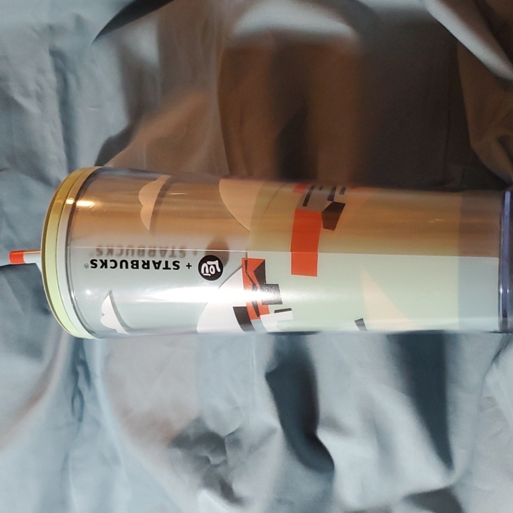 NWT: Starbucks Multicolor Tumbler with Straw